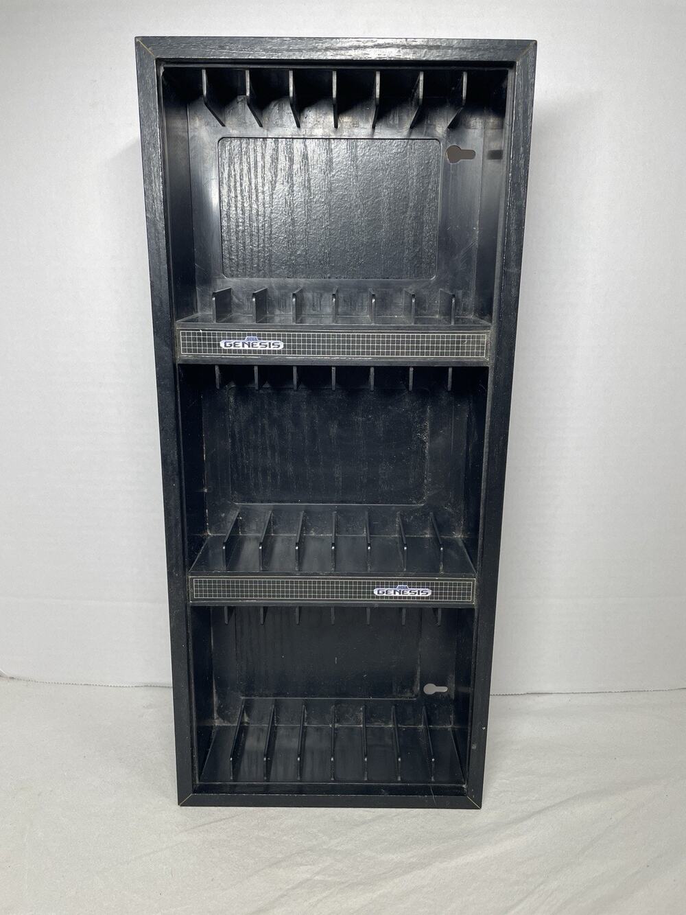 Vintage SEGA Genesis 24 Game Cartridge Wall Mount Holder Storage Rack Black